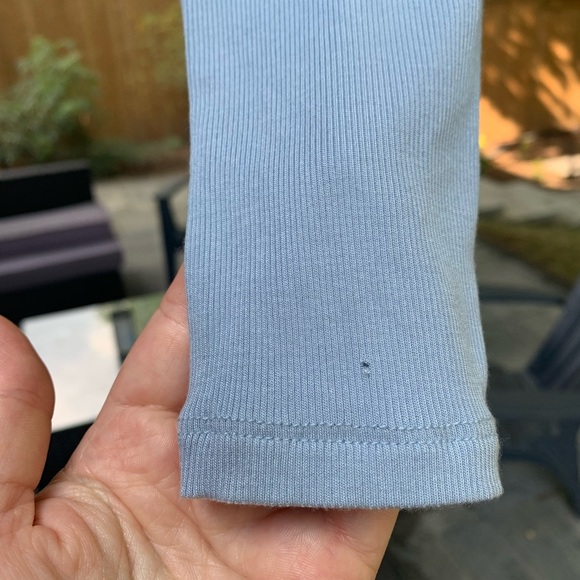 Sunday Best Blue Ribbed Long sleeve - Picture 3 of 4